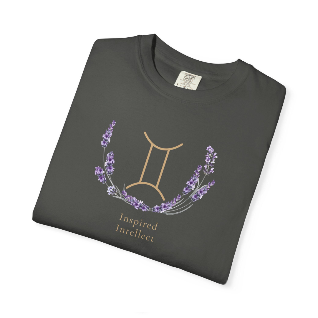 Gemini Zodiac Botanical Tee - Inspired Intellect