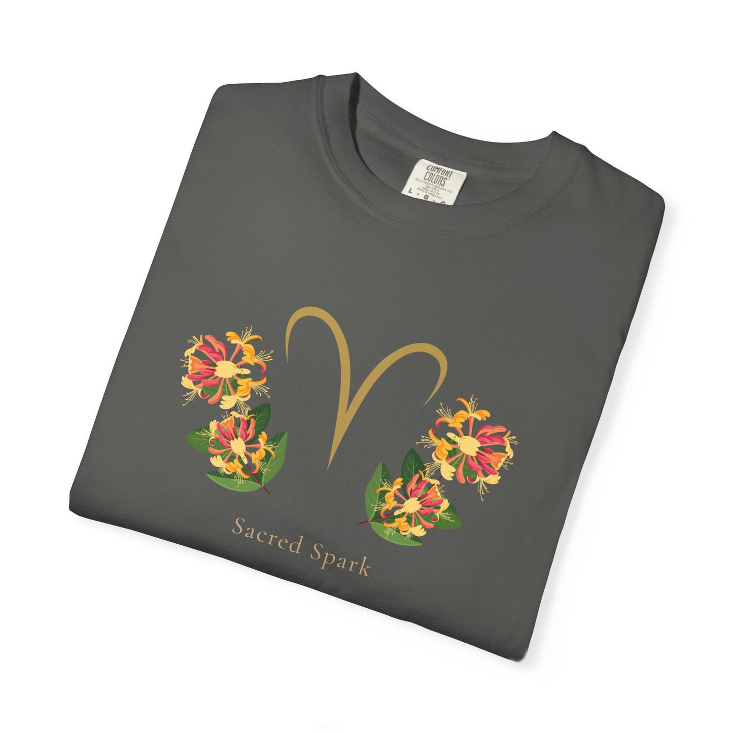 Aries Zodiac Botanical Tee - Sacred Spark