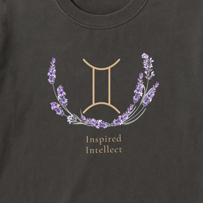 Gemini Zodiac Botanical Tee - Inspired Intellect