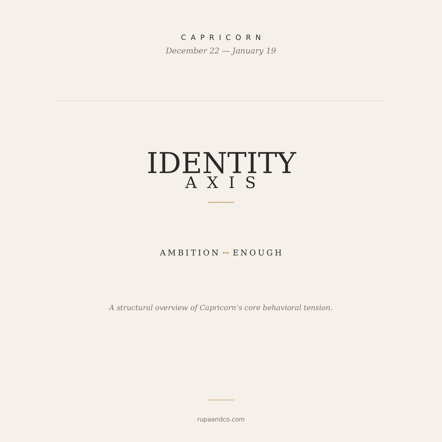 The Capricorn Identity Axis Guide