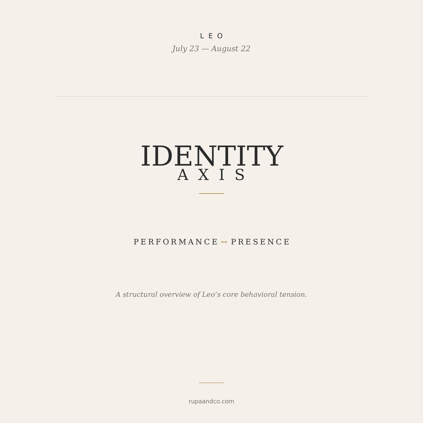 The Leo Identity Axis Guide