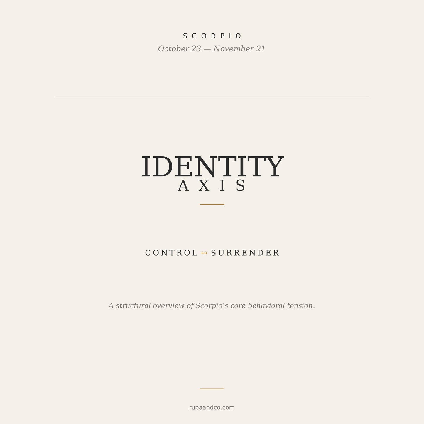 The Scorpio Identity Axis Guide